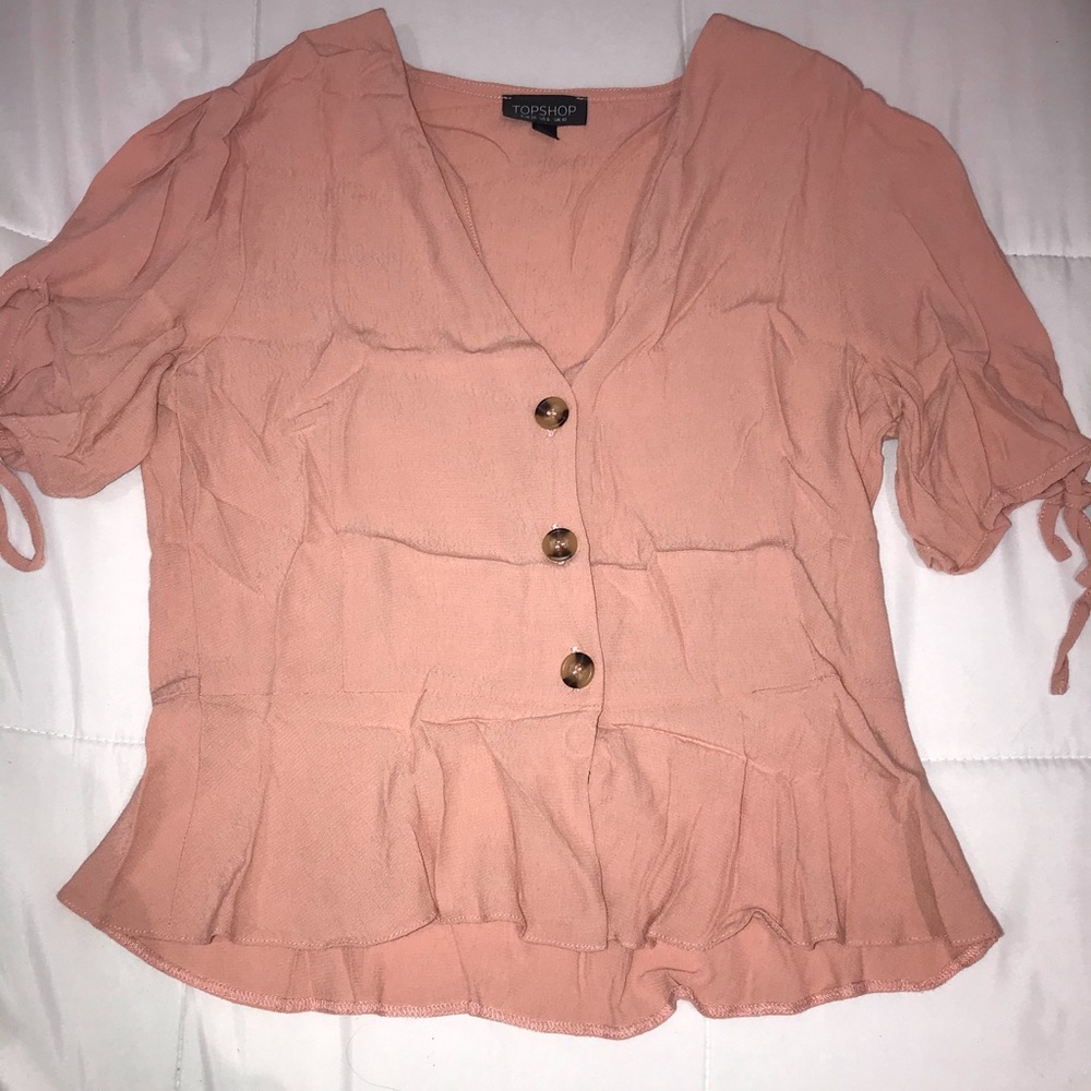 Pink Button Blouse - Picture 2 of 3